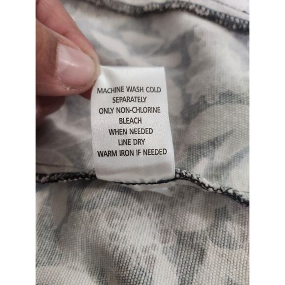 Haymaker Vintage Beige Floral 100% Cotton Button Jacket Long Sleeve Womens Large - Picture 8 of 15